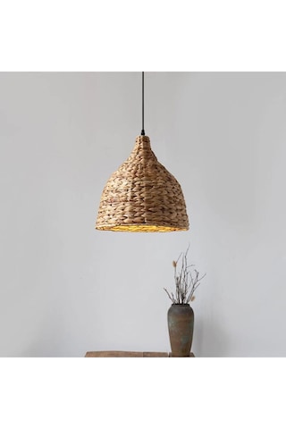 Diamond Model Tekli Rattan Bambu Tasarım İskandinav Bohem Avize