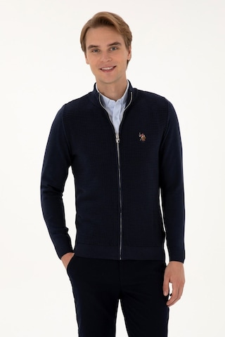 U.S. Polo Assn. Erkek Triko Hırka Pamuk 2227188 Lacivert