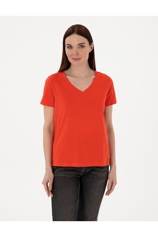 Pierre Cardin Kadın Kırmızı Tişört Basic 50305749-vr030 Kirmizi