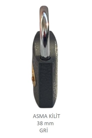 Adilon Asma Kilit, 38 Mm Gri