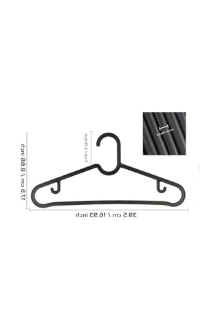 30 Adet Alan Tasarruflu Slim Plastik Elbise Askısı 50cm