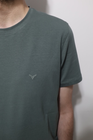 Santa Dmctekstil Erkek 2675 Düz Spor Kesim Rahat Kalıp Bisiklet Yaka Basic T-shirt Haki