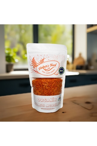 Organik Kırmızı Mercimek 500gr Pestisit Analizli Organik Sertifikalı