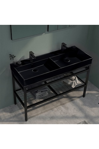 Orka Capetown 120 Takım Sıyah Lavabo Mat Sıyah 5004885 Diğer