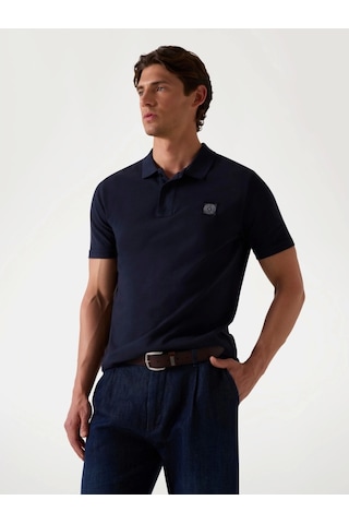 Guess Washed Erkek Lacivert Slim Fit Polo T-shirt M2yp24kc9t1-g7v2 Lacivert