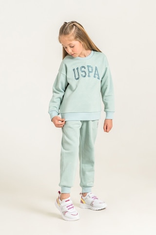 U.S. Polo Assn. Kız Çocuk Nakışlı Yeşil Uzun Kol Eşofman Takımı Us2723-c-v2 Us2723-c-v2