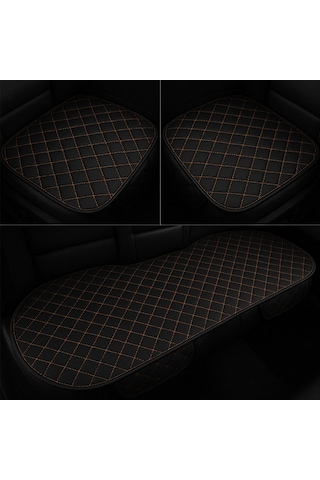 Oto Koltuk Minderi Kalın Kumaş Taba 3 Lü Oturak 1 Set