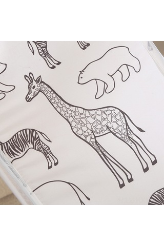 Kosona Uzun Boylu Organik Kumaş Zürafa Desenli Banyo Çamaşırı Sepeti - Geniş Kapasiteli Evcil Organizasyon Aleti