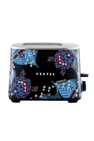 Vestel X Aslı Filinta Retro Siyah Çini Ekmek Kızartma Makinesi