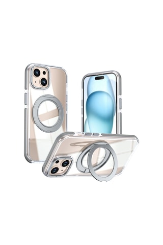 Teleplus Apple Uyumlu iPhone 13 Kılıf Smatch 360 Dönerli Tpu Magsafe Kapak