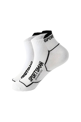 Erkek Nefes Alabilen Ter Emici Koşu Futbol Fitness Antrenman İçin Kısa Spor Çorap Beyaz
