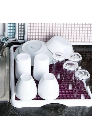 Büro Ev Ofis Mutfağı İçin 22x40cm Lavabo Tezgah Üstü Bulaşık Süzücü Kurutmalık Diğer