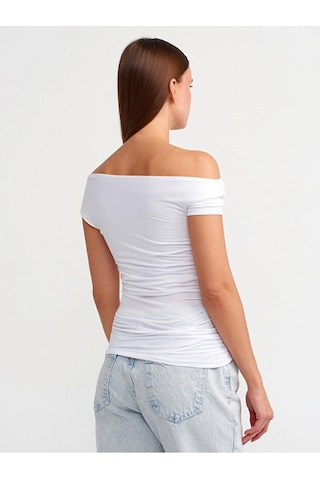 Ollacollection Asimetrik Yaka Top-beyaz