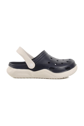 Lacivert-beyaz Hafif Eva Taban Unisex Sabo Terlik Stella Z Lacivert - Beyaz