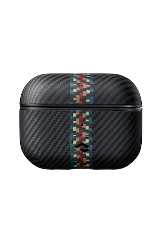Apple Uyumlu AirPods Pro 2 Kılıf Magsafe Özellikli 600d Aramid Fiber Pitaka Orchestra Serisi Rhapsody Siyah-mavi