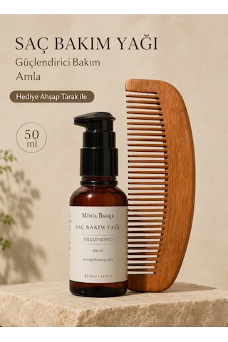 Minia Bahçe Amla Yağı 50 ML + Ahşap Tarak