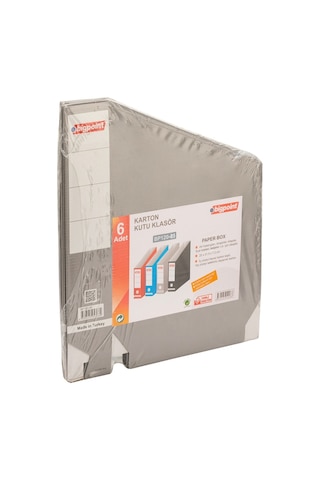 Bigpoint Karton Kutu Klasör Gri 6'lı Paket