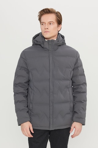 AC&Co / Altınyıldız Classics Erkek Grı Standart Fit Normal Kesim Kapüşon Yaka Yan Cepli Casual Mont Gri