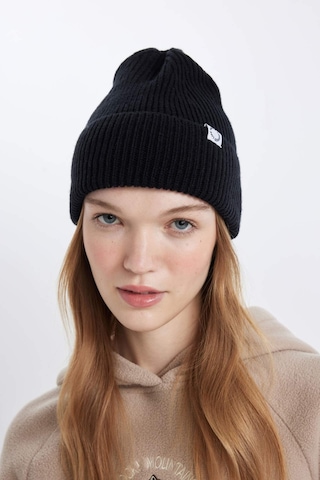 Defacto Kadın Dokuma Etiketli Triko Bere A6327AX24WNBK27 Siyah