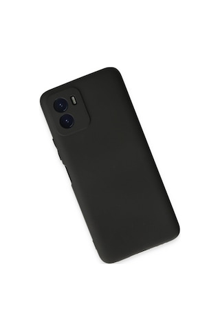 Vivo Y15s Kılıf Siyah Renk First Yumuşak Esnek Silikon Kapak Siyah