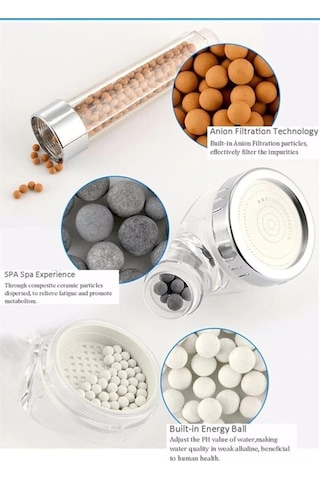 Büro Ev Banyosu İçin 3parça Filtreli Duş Başlığı Hortum Mafsal Seti Diğer