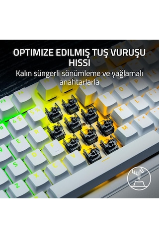 Razer Huntsman V3 Pro Tkl Beyaz Mekanik Oyuncu Klavyesi 8khz Hyperpolling Analog Optik Switch Rapid Trigger Abd Qwerty Rz03-05521000-r3m1