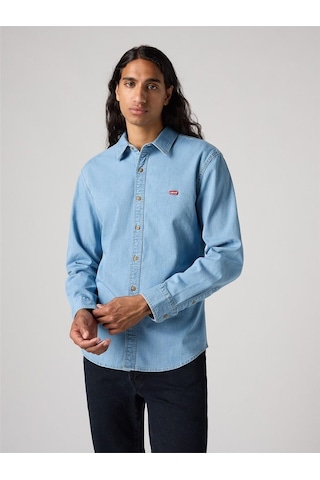 Levi's Ls Battery Slım Erkek Mavi Gömlek 86625-0065-6610 Light Indigo - Flat Finis