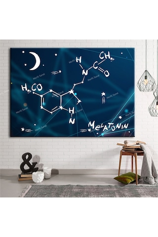 Grabovoi Meletonin Aşk Mutluluk Formülü Yaşam Çiçeği Kanvas Tablo 70 x 50