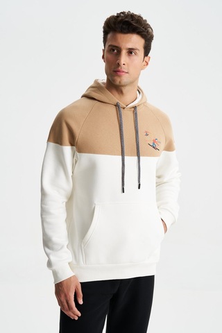 AR-MA Arma Erkek Pamuklu Regular Fit 3 İplik Şardonlu Kanguru Cepli Sweatshirt 001