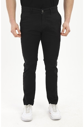 Tom Free Store Erkek Likralı Esnek Yumuşak Dokulu Pamuklu Chino Pantolon Siyah