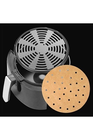 50 Adet Air Fryer Pişirme Kağıdı Tek Kullanımlık Hava Fritöz Yapı