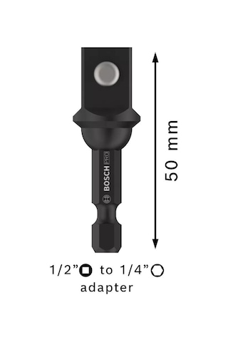 Bosch Pro 1/4 Bits Girişli 1/2 Kare Lokma Adaptörü 2608522564