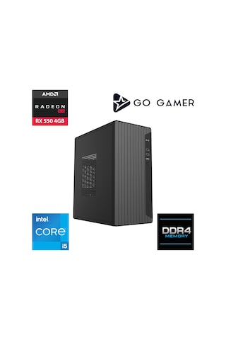 Go Gamer E194 i5-10400F 8 GB 512 GB SSD RX550 4 GB Free Dos Oem Paket Masaüstü Oyuncu Bilgisayarı