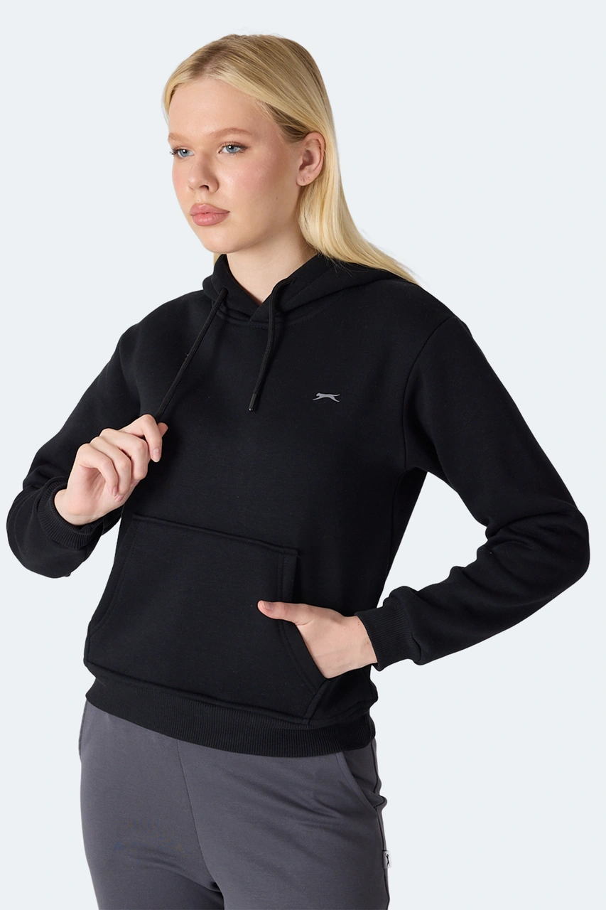 Slazenger Mısty I Kadın Siyah Sweatshirt Siyah