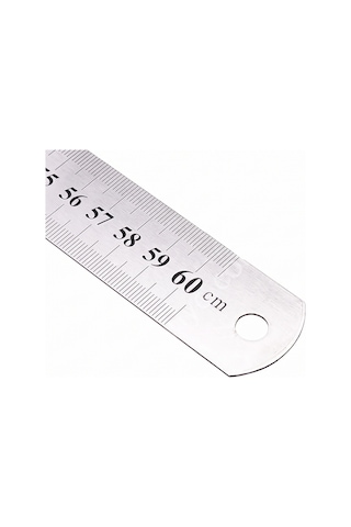 Çelik Cetvel 60cm Gri