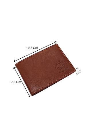 Westpolo Hakiki Deri Kağıt Para Ve Bol Şeffaf Kart Bölmeli Unisex Kartlık - 617 Taba