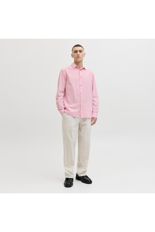 Jack & Jones Erkek Uzun Kollu Gömlek - Summer - 12289174 Pembe