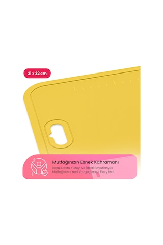 Hobby Life Flexy Esnek Kesim Matı Bükülebilir, Bıçak Dostu Pratik Doğrama Panosu Ve Mutfak Altlığı Sarı