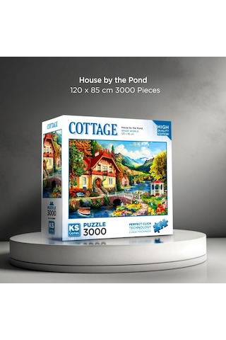 Ks Games 3000 Parça Gölet Kenarındaki Ev Puzzle