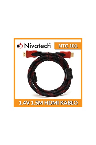 Nivatech NTC-101 1.5 M 1.4V Örgülü 1080 Full HD Hdmı Kablo