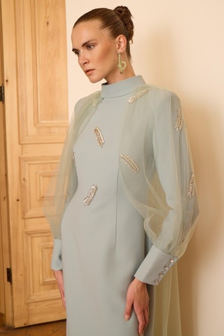 Senna Vanessa Dress Mint Yeşil