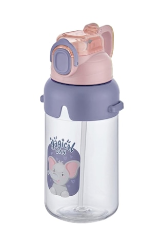 Vagonlife Boyun Askılı Kalın Pipetli Kilitli Kapak 650 Ml Okul Su Matarası 3 Renk Genel