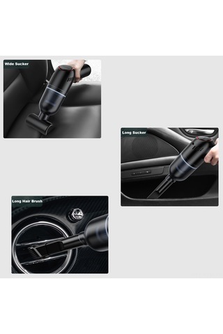 Geeksen Araç Ve Ev İçin Kullanıma Uygun El Tipi Süper Güçlü 120w 8000mbar Süctionlu Kablosuz Mini Vakum Temizleyici