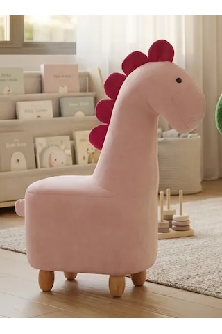 Zooturak Dinozor Puf Çocuk Koltuğu Pembe