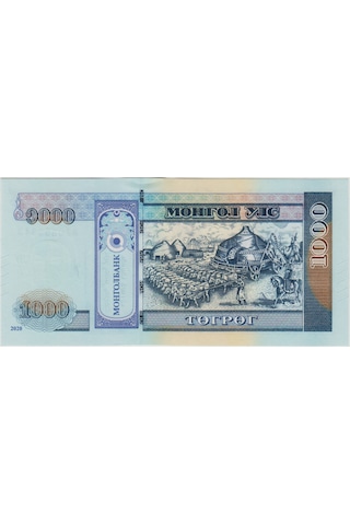 Moğolistan 1000 Tugrig 2020 Az Seri Replacement. Çil.