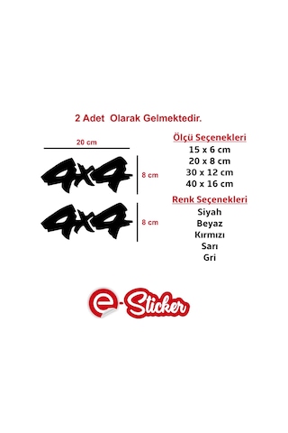 4X4 Off Road Oto Sticker 2 Adet Araba Sticker (418491991)