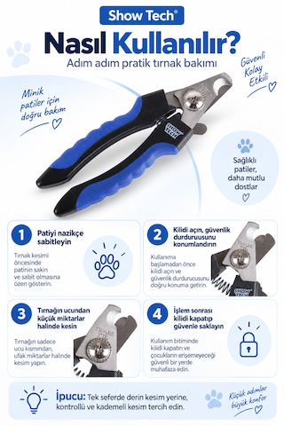 Showtech Comfort Kedi Köpek Tırnak Makası Orta Boy - Kediler Ve Küçük Ve Orta Irk Köpekler İçin