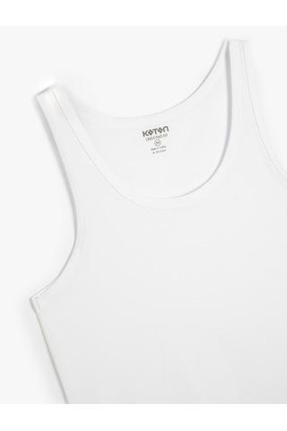 Koton Basic Atlet U Yaka Kolsuz Pamuklu Beyaz 5wlm20001mk Beyaz