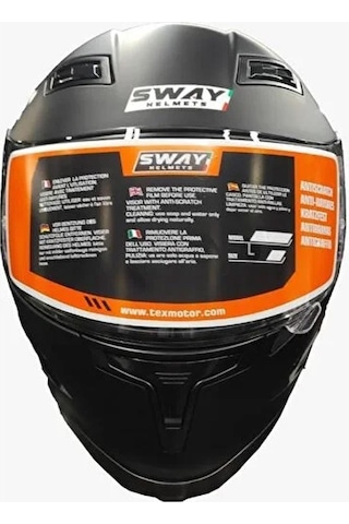 Sway Sw 817 Full Face Motosiklet Kaskı Mat Siyah