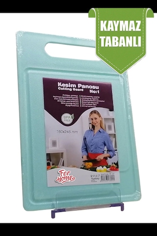 Kesme Tahtası Kaydırmaz Plastik Kesme Sunum Tahtası Pratik Kesim Panosu 160x245 Mm Royaleks-fr-107 Çok Renkli